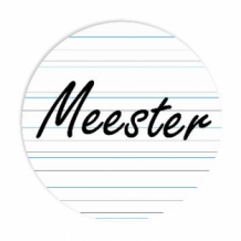Button Meester op lijntjespapier